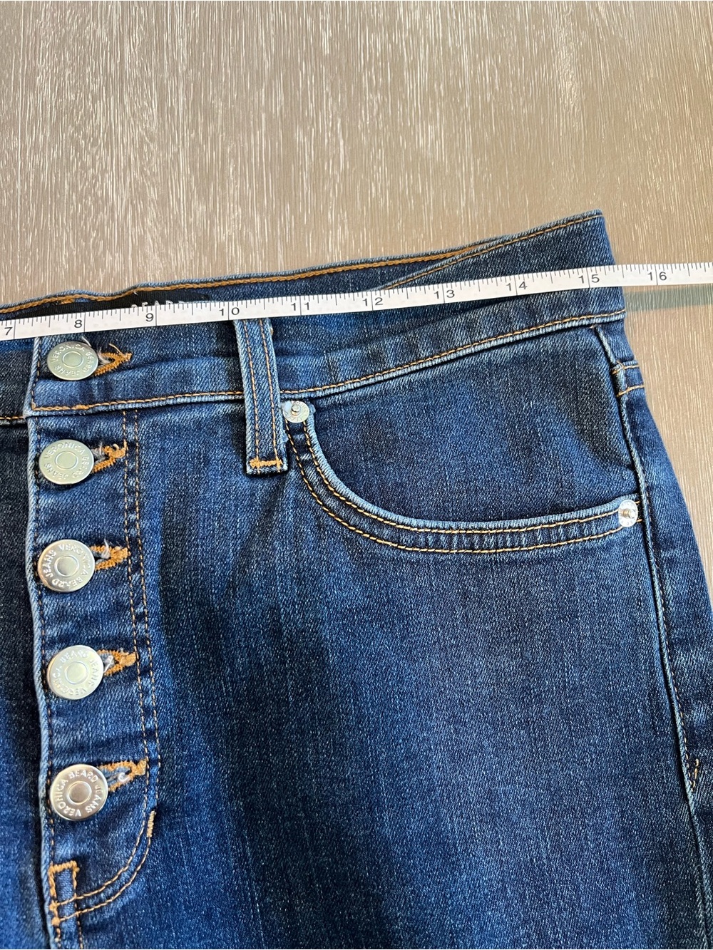 Veronica Beard Beverly Skinny Flare High-Rise Button-Fly Flare Jeans size 29 - Picture 9 of 9